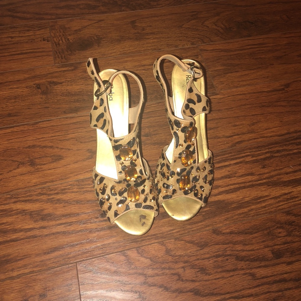 Cheetah Rhinestone Wedges